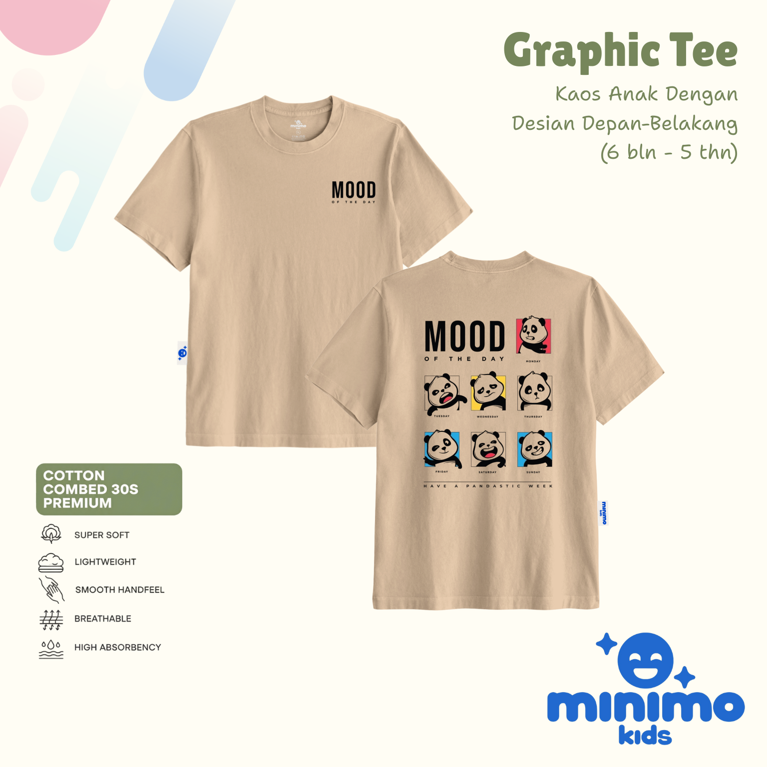 Basic Tee Minimo Kids - beige